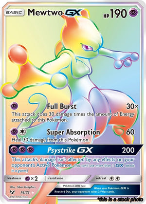 76/73 Mewtwo GX (Secret) Secret Rare Holofoil