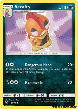 51/73 Scrafty Uncommon Reverse Holofoil