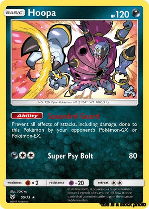 55/73 Hoopa Holo Rare Reverse Holofoil