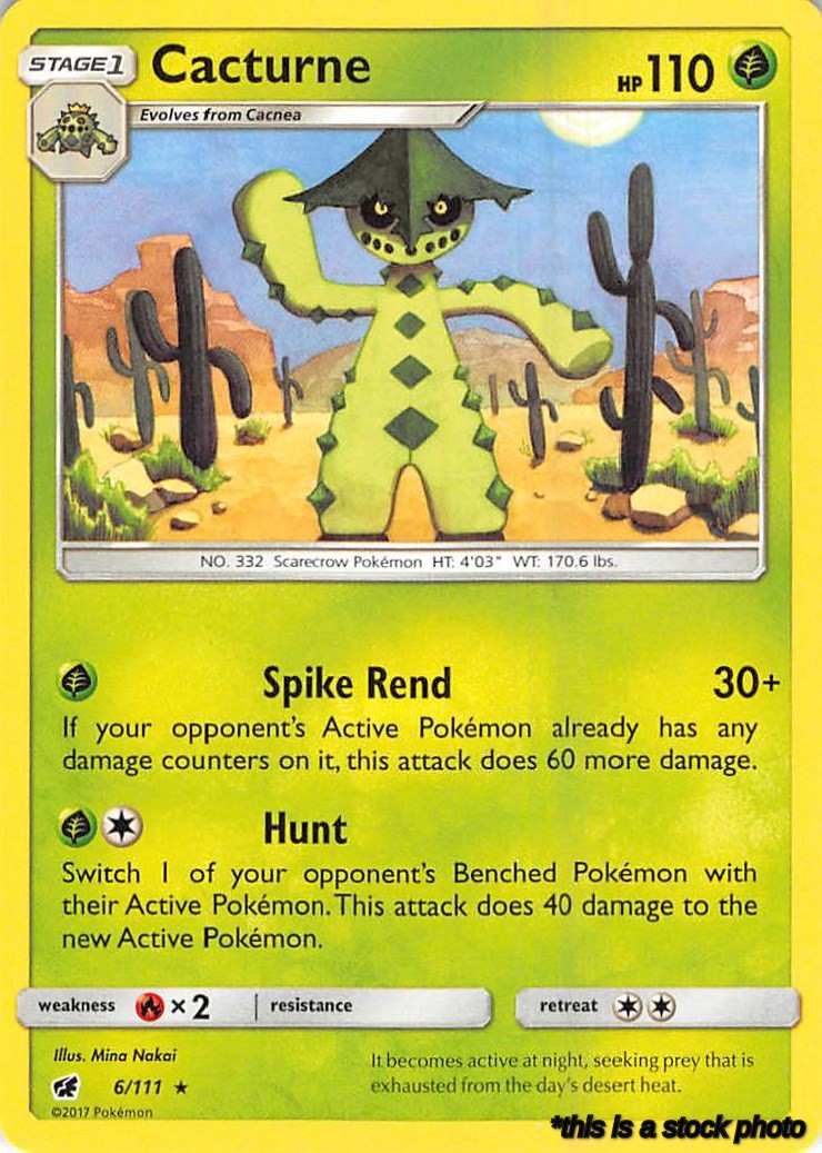 Rare Cacturne [6/111 Near Mint ]
