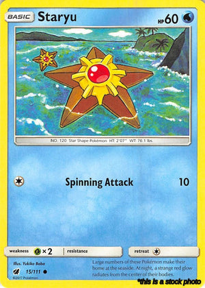 15/111 Staryu Common Reverse Holofoil