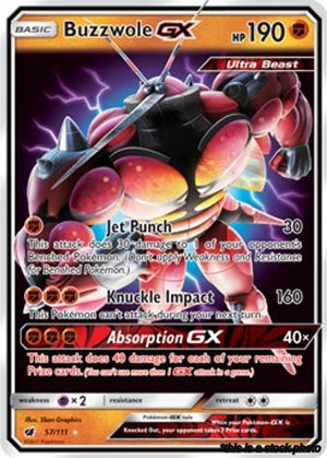 57/111 Buzzwole GX Ultra Rare Holofoil