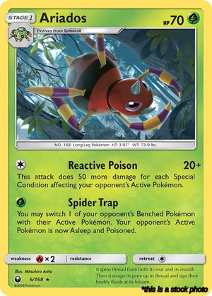 6/168 Ariados Holo Rare Reverse Holofoil