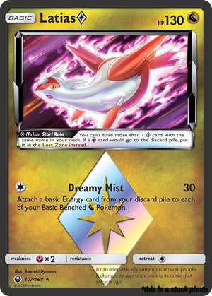 107/168 Latias Prism Star Prism Rare Holofoil