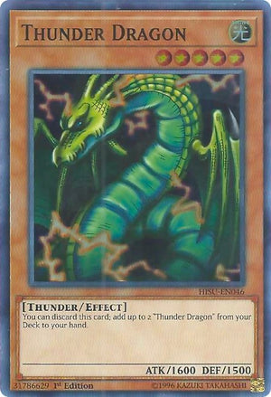 1st Edition Thunder Dragon [HISU-EN046 Near Mint] Super Rare