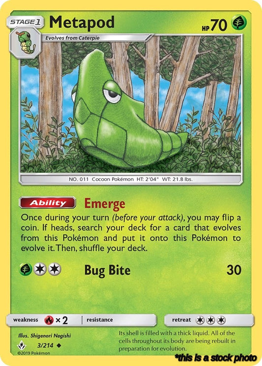 3/214 Metapod Uncommon Normal