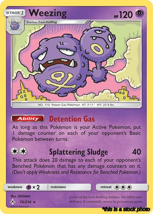 74/214 Weezing Rare Reverse Holofoil