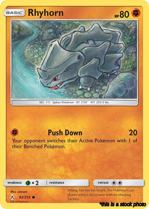 92/214 Rhyhorn (92) Common Normal