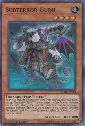 1st Edition Subterror Guru [BLHR-EN084 Lightly Played] Ultra Rare
