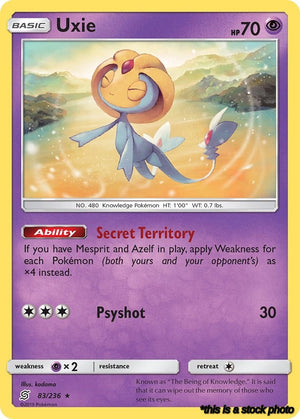 83/236 Uxie Holo Rare Holofoil