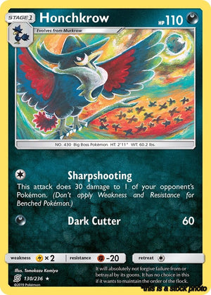 130/236 Honchkrow Rare Normal