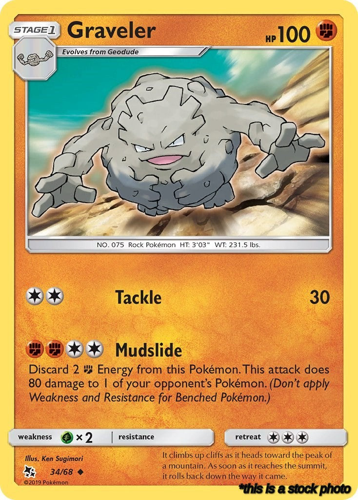 34/68 Graveler Uncommon Normal
