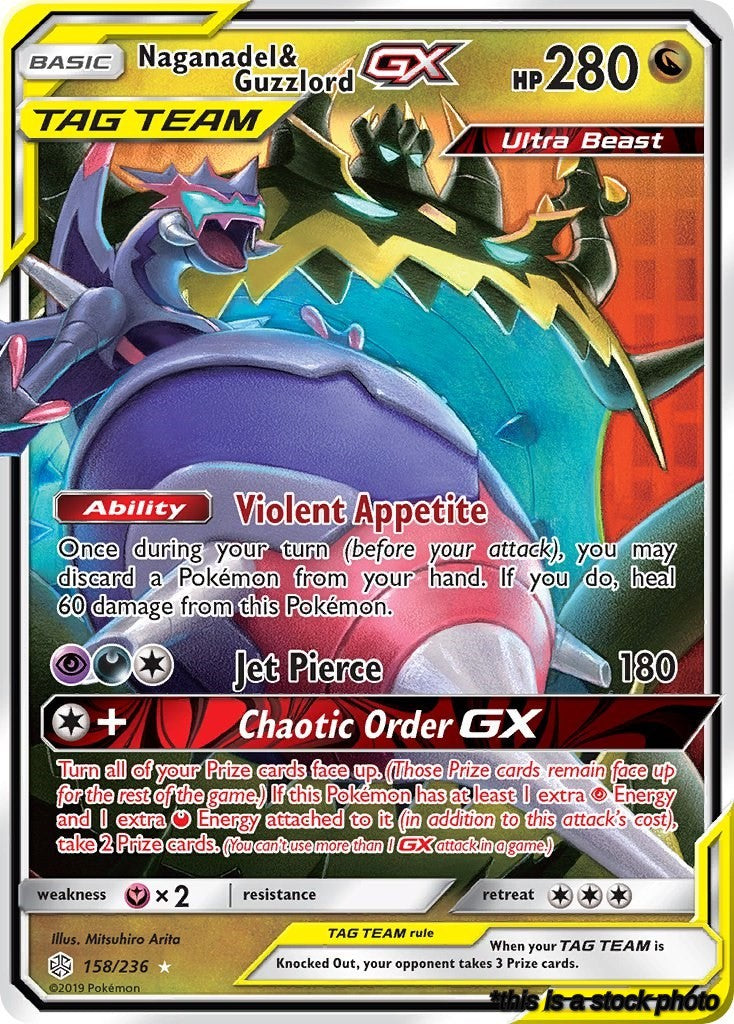 158/236 Naganadel & Guzzlord GX Ultra Rare Holofoil