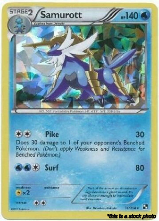 Samurott - 31/114 (Cracked Ice Holo)