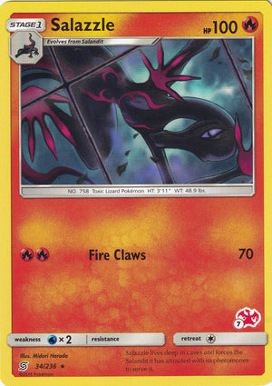 Promo Salazzle - 34/236 (#7 Charizard Stamped) [034/236 Lightly Played ]