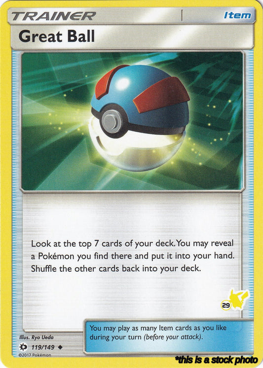 Great Ball - 119/149 (#29 Pikachu Stamped)