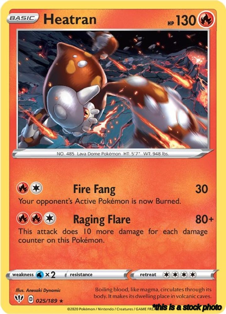 025/189 Heatran Holo Rare Holofoil