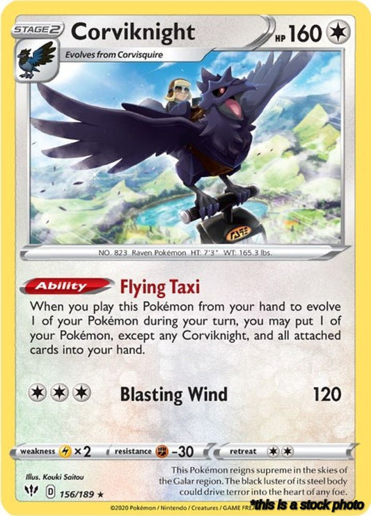 156/189 Corviknight Holo Rare Holofoil
