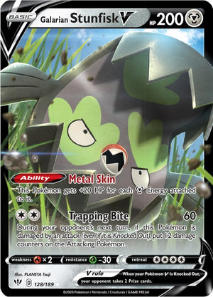 Holofoil Galarian Stunfisk V [128/189 Near Mint ]