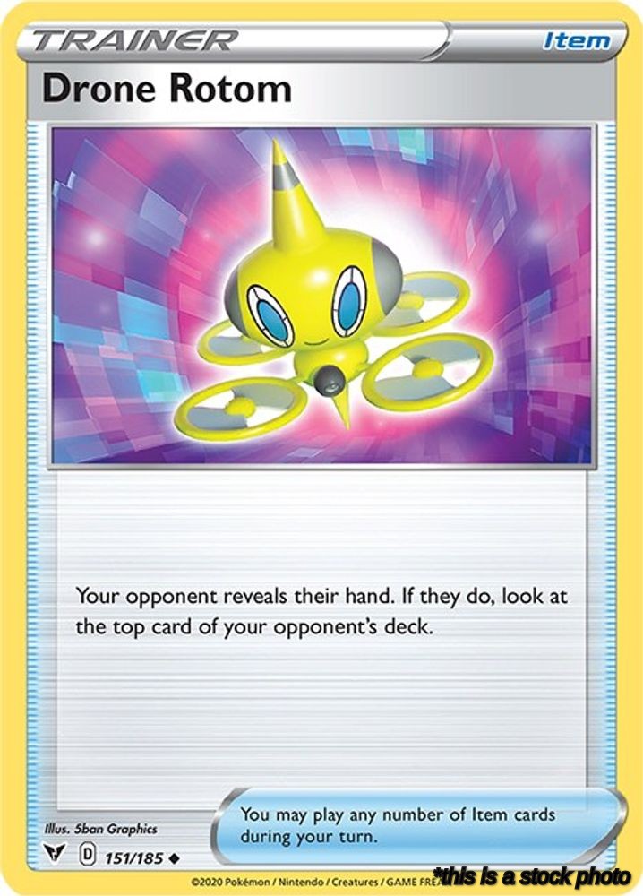 Uncommon Drone Rotom [151/185 Near Mint ]
