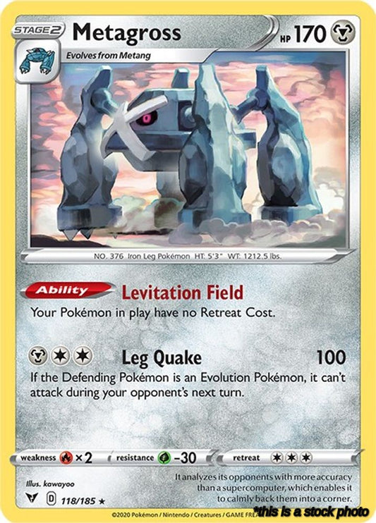118/185 Metagross Rare Normal