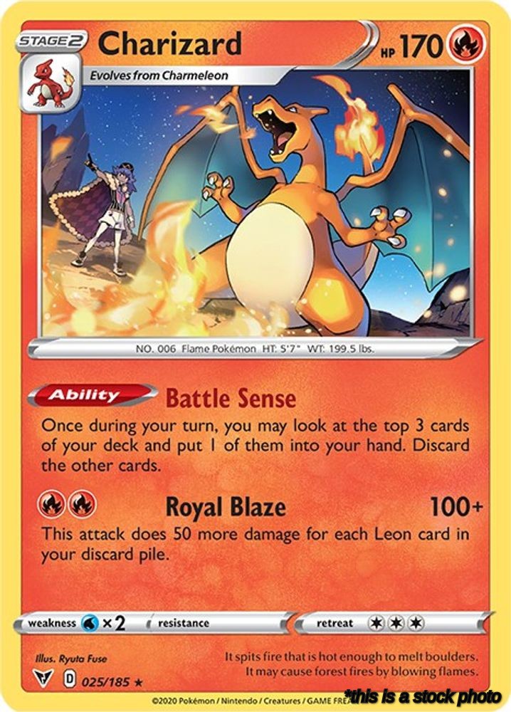 Charizard - 25/185 (Cracked Ice Holo)