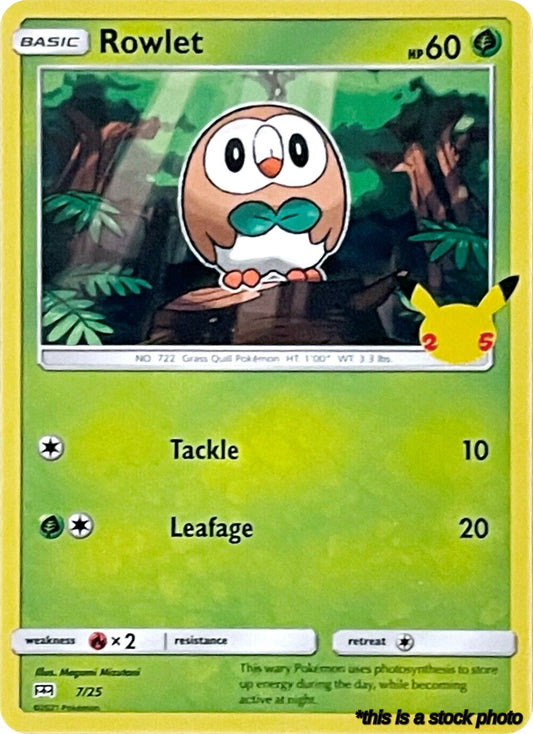 Promo Rowlet - 7/25 [007/025 Near Mint ]