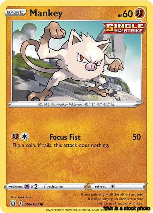 Common Mankey [066/163 Lightly Played ]