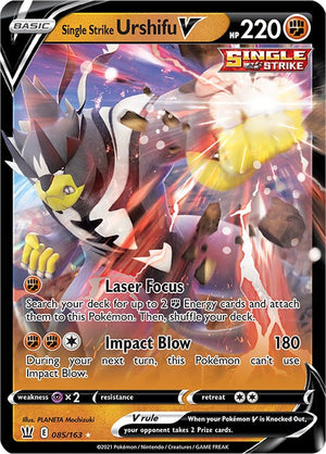 085/163 Single Strike Urshifu V Ultra Rare Holofoil