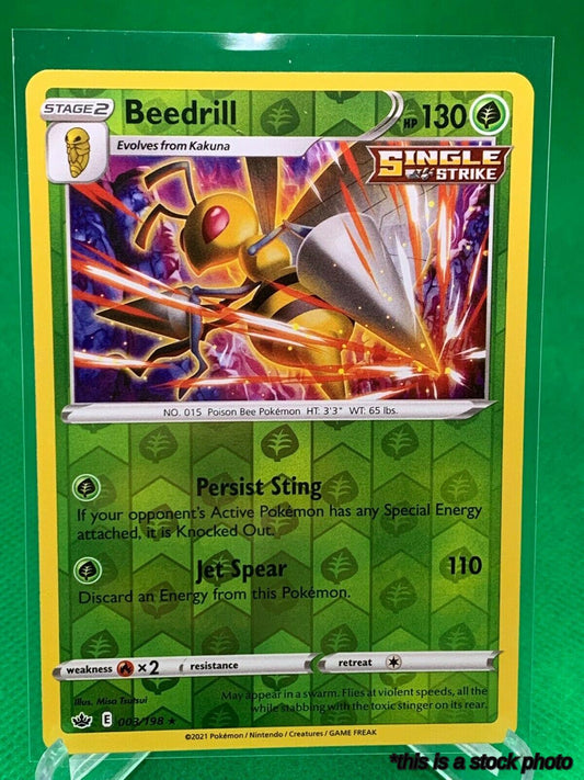 003/198 Beedrill Holo Rare Reverse Holofoil