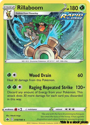 018/SWSH06 Rillaboom Holo Rare Holofoil