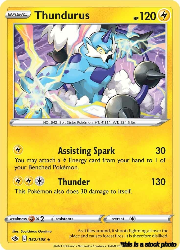 052/198 Thundurus Holo Rare Holofoil