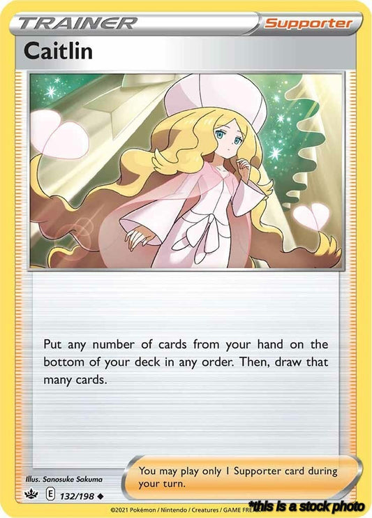 Reverse Holofoil Caitlin [132/198 Heavily Played ]