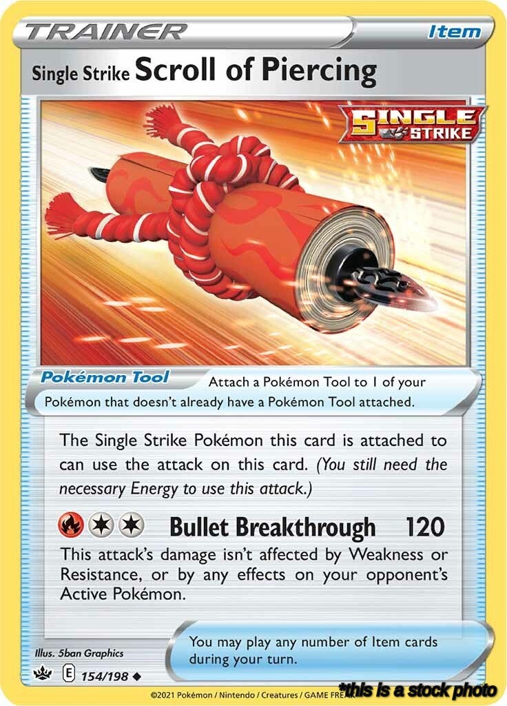 Uncommon Single Strike Scroll of Piercing [154/198 Near Mint ]