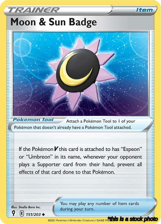 Normal Moon & Sun Badge [151/203 Near Mint ]