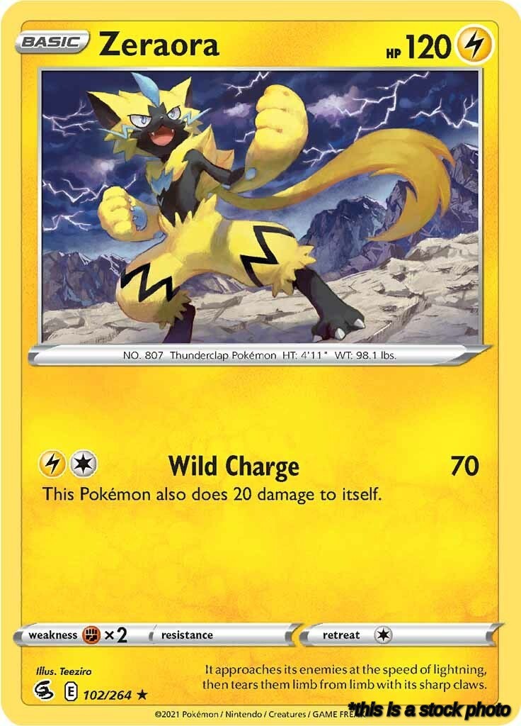 102/264 Zeraora Rare Normal