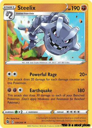 139/SWSH08 Steelix Holo Rare Holofoil