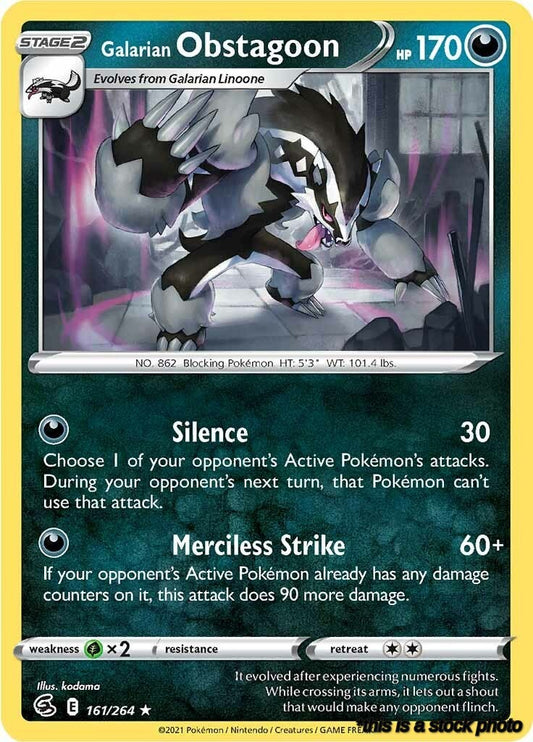 Holo Rare Galarian Obstagoon [161/264 Lightly Played ]