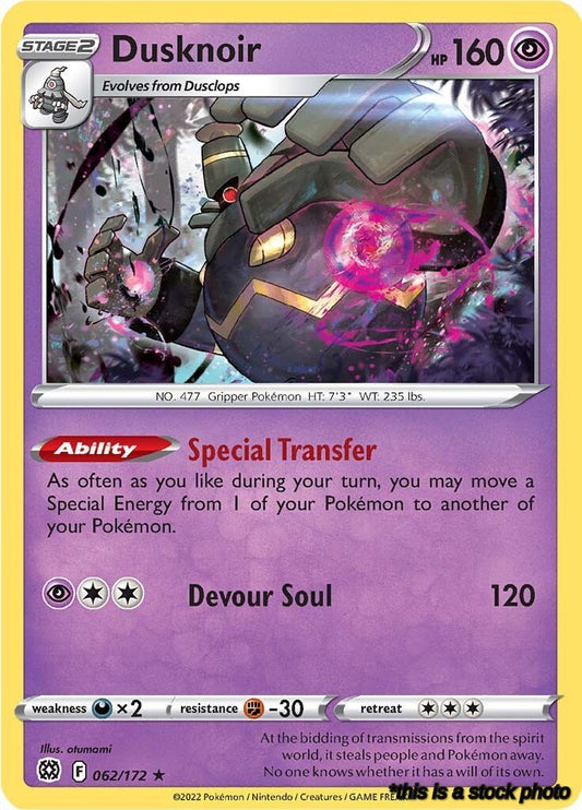 Holo Rare Dusknoir [062/172 Moderately Played ]