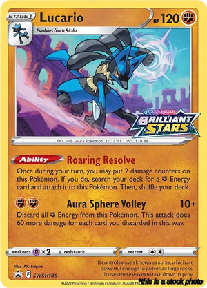 SWSH186 Lucario Promo Holofoil