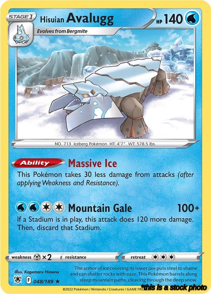 Rare Hisuian Avalugg [048/189 Lightly Played ]