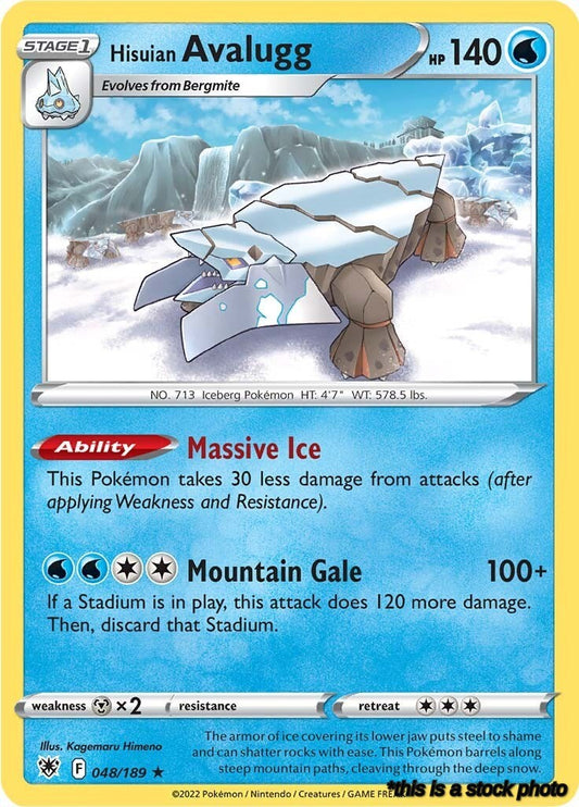 Rare Hisuian Avalugg [048/189 Lightly Played ]