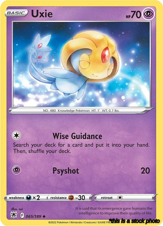 Reverse Holofoil Uxie [065/189 Moderately Played ]