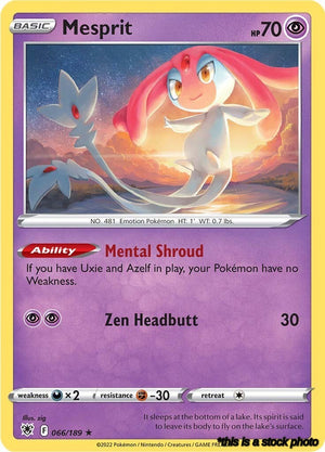 066/189 Mesprit Holo Rare Holofoil