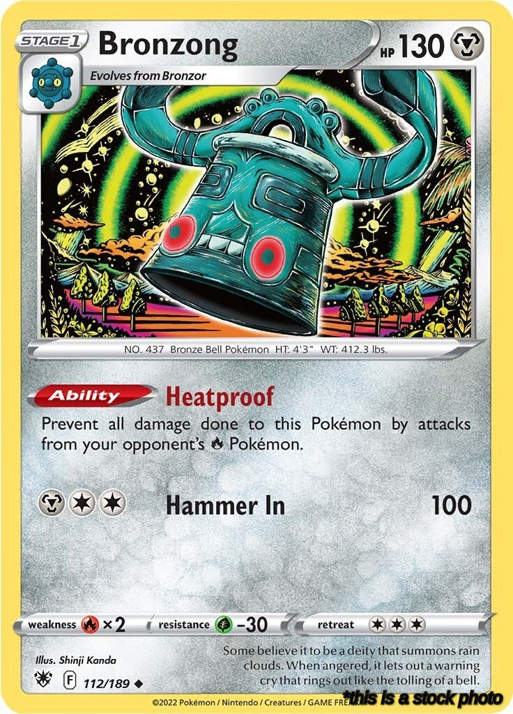 Reverse Holofoil Bronzong [112/189 Lightly Played ]