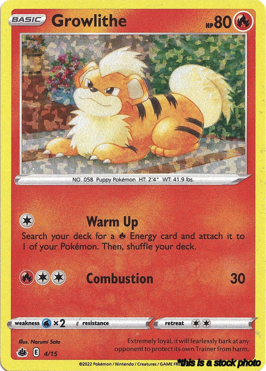 Holofoil Growlithe - 4/15 [004/015 Lightly Played ]