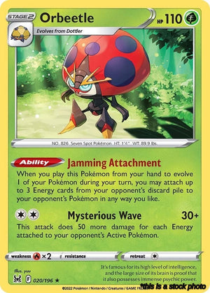 020/196 Orbeetle Holo Rare Holofoil