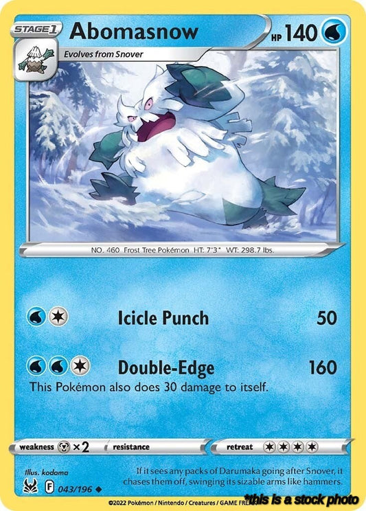 043/196 Abomasnow Uncommon Normal
