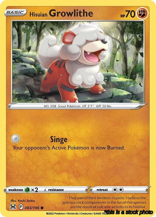 Normal Hisuian Growlithe [083/196 Lightly Played ]
