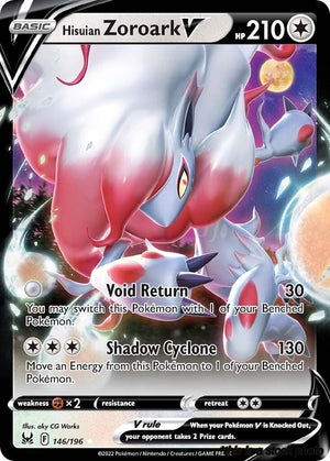 146/196 Hisuian Zoroark V Ultra Rare Holofoil